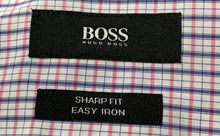 Load image into Gallery viewer, Hugo Boss Mens Multicolor Check Long Sleeve Sharp Fit Dress Shirt Size 16.5