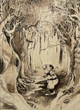 Load image into Gallery viewer, In the Rough Framed Humorous Golf Lithoprint Signed Drawing By Gary Patterson