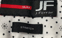 Load image into Gallery viewer, J. Ferrar Mens White Printed Slim Fit Stretch Long Sleeve Dress Shirt Size XL