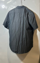 Load image into Gallery viewer, Express Mens Gray Cotton Collared Short Sleeve Dress Shirt Size Large