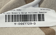 Load image into Gallery viewer, Vila Milano Womens Beige Round Neck Long Sleeve Pullover Sweater Size Large
