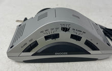 Load image into Gallery viewer, Equity Silver Plastic Battery-Operated Snooze Digital Alarm Clock Not Tested