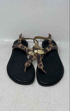 Load image into Gallery viewer, Michael Kors Womens Brown Printed Signature Print Thong Sandals Size 7.5M
