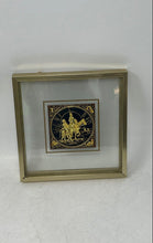 Load image into Gallery viewer, Don Quixote Framed Glass Square Art Black Gold-Tone Painting