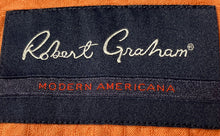 Load image into Gallery viewer, Robert Graham Mens Blue Tailored Fit Short Sleeve Button-Up Shirt Size S
