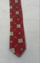 Load image into Gallery viewer, Jos. A. Bank Mens Red Geometric Print Silk Adjustable Long Formal Designer Tie