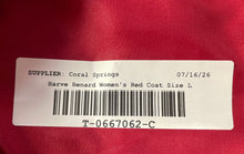 Load image into Gallery viewer, Harve Benard Womens Red Wool Long Sleeve Collared Double-Breasted Overcoat Sz 14