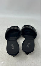 Load image into Gallery viewer, Michael Kors Womens Amal Black Open Toe Slip-On Kitten Slide Heels Size 8.5M