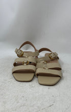 Load image into Gallery viewer, Cole Haan Womens Lyanna Link Beige Leather Block Heel Ankle Strap Sandals Sz 7B