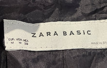 Load image into Gallery viewer, Zara Womens Black Long Sleeve Notch Lapel Single-Breasted Blazer Size M