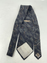 Load image into Gallery viewer, Valentino Mens Black Printed 100% Silk Classic Adjustable Designer Necktie