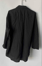 Load image into Gallery viewer, Calvin Klein Mens Black Stretch Regular Fit Wicking Dress Shirt Size XL 17-17.5