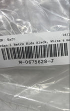 Load image into Gallery viewer, Nike Kids Air Jordan 1 Mid Patent SE Black White & Gold Sneaker Shoes Size 5C