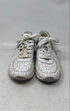 Load image into Gallery viewer, Michael Kors Womens Allie White Monogram Print Lace-Up Sneaker Shoes Size 7.5 M