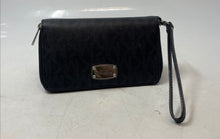 Load image into Gallery viewer, Michael Kors Womens Jet Set Black Monogram Print Continental Zip-Around Wallet