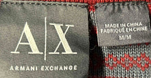 Load image into Gallery viewer, Armani Exchange Womens Maroon Gray Striped Long Sleeve Pullover Sweater Size M