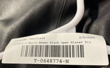 Load image into Gallery viewer, Giorgio & Mario Womens Black Zipped Pocket Open Front Blazer Jacket Size 46