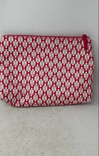 Load image into Gallery viewer, Tommy Hilfiger Womens Pink White Logo Print Top Zipper Travel Makeup Bag