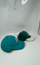 Load image into Gallery viewer, Lot Of 2 Assorted Mens Turquoise Orange NFL Miami Dolphins Baseball Caps