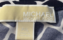 Load image into Gallery viewer, Michael Kors Womens Blue White Long Sleeve Shift Dress Size PL