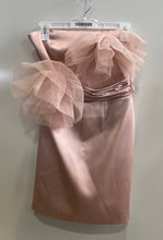 Load image into Gallery viewer, Zara Womens Pink Back Zip Ruffled Tulle Wedding Party Mini Dress Size Small
