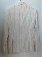 Load image into Gallery viewer, Donna Karan New York Womens Beige And Black Striped One-Button Blazer Size 6