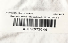 Load image into Gallery viewer, Express Mens White Black Short Sleeve Henley Neck Pullover T-Shirt Size Small