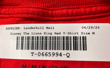 Load image into Gallery viewer, Disney Mens Red Graphic Print The Lion King Hakuna Matata Pullover T-Shirt Sz M