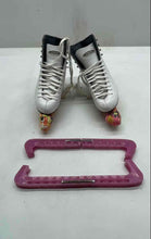 Load image into Gallery viewer, Riedell Womens White Creative Design Professional Figure Ice Skates