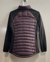 Load image into Gallery viewer, 32 Degrees Womens Purple Black Weatherproof Full-Zip Puffer Jacket Size Small