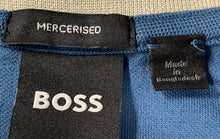Load image into Gallery viewer, Hugo Boss Mens Blue Mercerised Cotton Short Sleeve Collared Polo Shirt Size XL