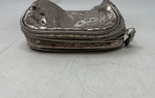 Load image into Gallery viewer, Lancome Womens Silver Dot Textured Zipper Toiletry Cosmetic Bag