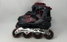 Load image into Gallery viewer, Airwalk Mens Black Red Adjustable Strap Ratchet Buckle Inline Skates Size 6-7