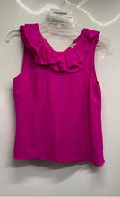 Load image into Gallery viewer, J.Crew Womens Pink Silk Sleeveless Round Neck Ruffle Tank Top Size 4