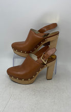 Load image into Gallery viewer, Michael Kors Womens Brown Wood High Block Platform Heels Size 8M