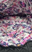 Load image into Gallery viewer, Vera Bradley Womens Black Quilted Detachable Strap Double Handle Tote Handbag