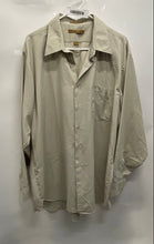 Load image into Gallery viewer, Milano Uomo Mens Taupe Long Sleeve Pocket Collared Dress Shirt Size 17.5