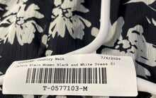 Load image into Gallery viewer, Calvin Klein Womens Black White Floral 3/4 Sleeve V-Neck Shift Dress Size 14