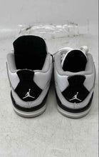 Load image into Gallery viewer, Nike Kids Air Jordan 4 Retro White Black Lace-Up Sneaker Shoes Size 8C