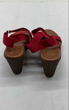 Load image into Gallery viewer, Italian Shoemakers Womens Rylee Brown Red Wedge Heel Slingback Sandals Size 8