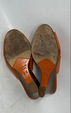 Load image into Gallery viewer, Victor Hugo Womens Orange Open Toe Wedge Heel Slip-On Slide Sandals Size 7.5