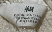 Load image into Gallery viewer, H&M Girls Beige Sleeveless Smocked Square Neck Stretch Mini Dress Size 8