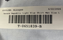 Load image into Gallery viewer, Banana Republic Mens Light Blue Cotton Luxe Touch Performance Polo Shirt Size L