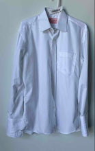 Load image into Gallery viewer, William Cheng & Son Mens White Long Sleeve Collared Dress Shirt Size 38