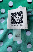 Load image into Gallery viewer, Anne Klein Womens Green Geometric Print Sleeveless Notch Neck Blouse Top Size L