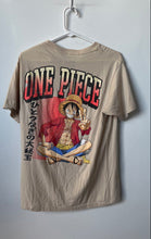 Load image into Gallery viewer, Ripple Junction Mens Khaki Cotton One Piece Monkey D. Luffy Graphic T-Shirt Sz M
