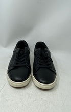Load image into Gallery viewer, Bruno Marc Mens Black Leather Lace-Up Low Top Round Toe Sneaker Shoes Size 11
