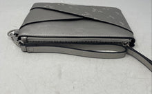 Load image into Gallery viewer, Aldo Womens Silver-Tone Geometric Print Leather Detachable Strap Wristlet Wallet