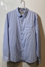 Load image into Gallery viewer, Guess Mens Light Blue Cotton Long Sleeve Collared Button-Up Shirt Size L