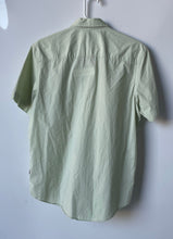 Load image into Gallery viewer, Calvin Klein Mens Green Printed Cotton Short Sleeve Button-Up Shirt Size Medium